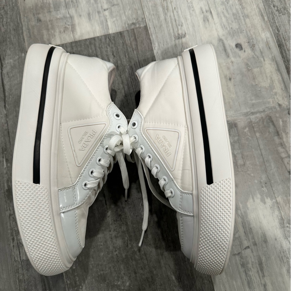 Prada sneakers white perfect conditions couples times used